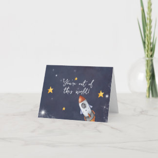 Premier voyage autour du Carte de remerciements du