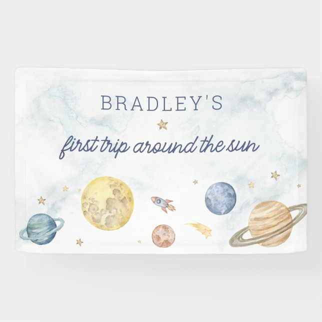 Premier voyage autour du panneau de bannières sola (Horizontal)