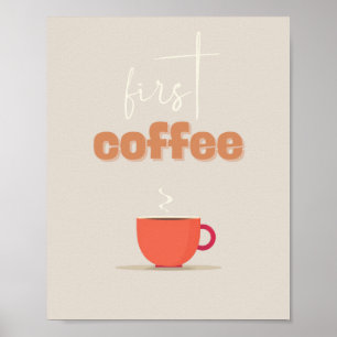 Première Affiche de Café – Art de Cuisine Tasse Fu