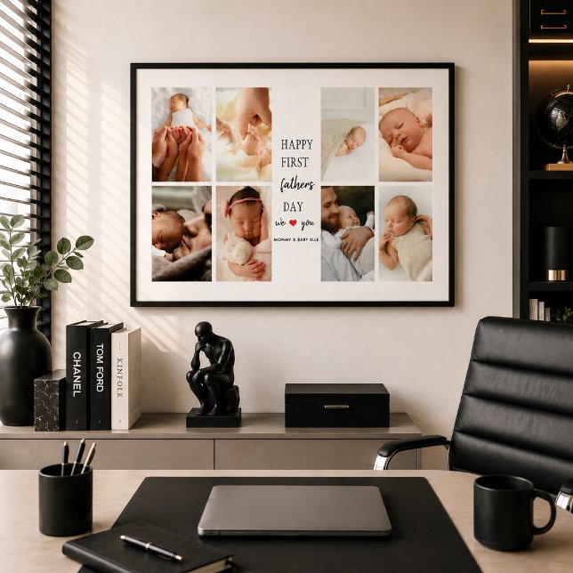 Première affiche de collage photo pour la fête des (Créateur téléchargé)
