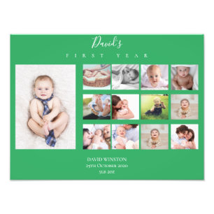 Première année du bébé Gardien photo Collage de ph