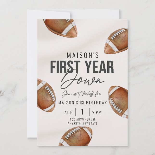 Première année réussie | Invitation d'anniversaire (Devant)