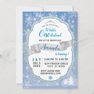 Première Anniversaire Hiver Onederland Invitation