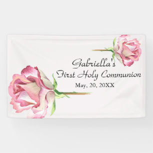 Première bannière de sainte communion d'aquarell