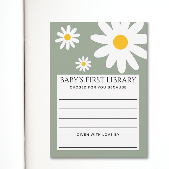 Première carte de bibliothèque de bébé (Créateur téléchargé)