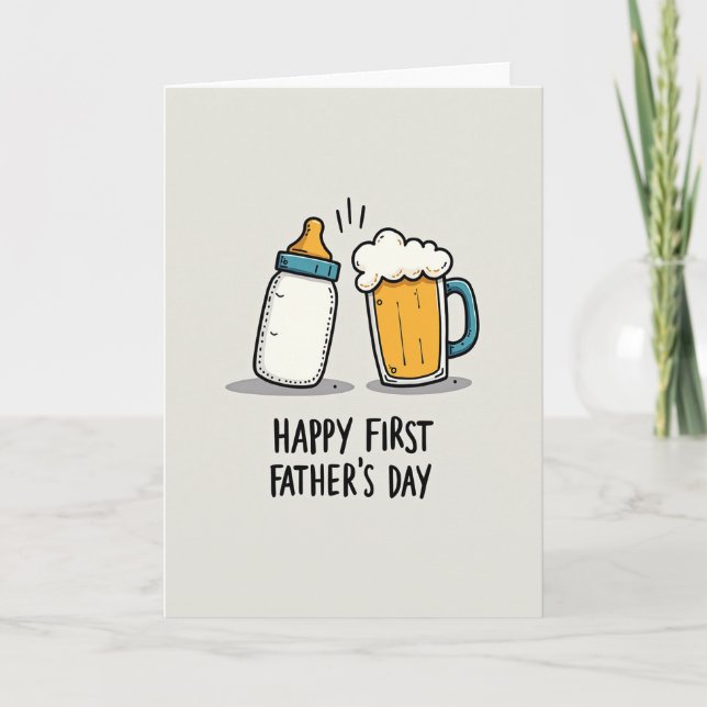 Première carte de bouteille de Fête des Pères (Devant)