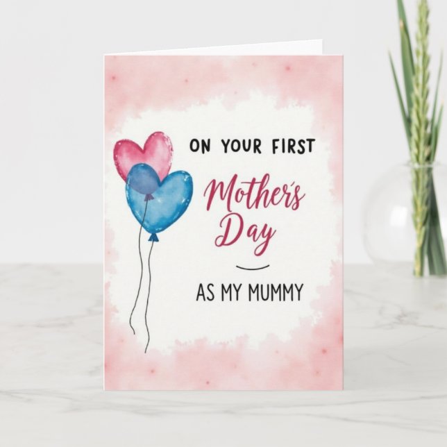 Première carte de fête des mères pour maman (Devant)