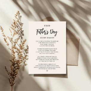 Première carte de fête des pères de bébé