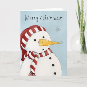 Première carte de Noël de flocon de neige