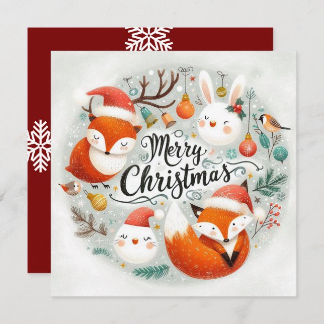 Première carte de Noël du bébé (Devant / Derrière)