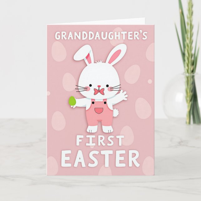 Première carte de Pâques Petit Lapin (Devant)