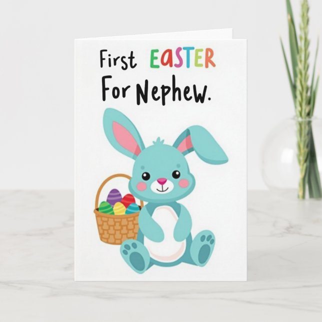 Première carte de Pâques pour neveu (Devant)