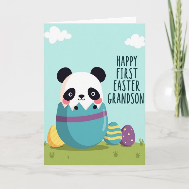 Première carte de Pâques pour petit-fils (Devant)