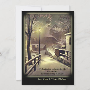 Première carte de vacances de neige