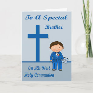 Première carte de voeux de communion de