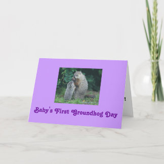 Première carte de voeux de jour de Groundhog du