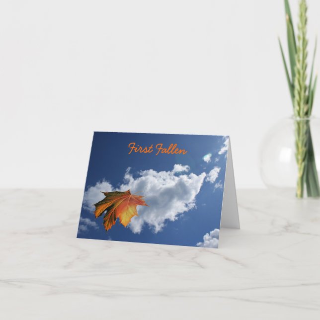 Première carte de voeux de poésie tombée (Devant)