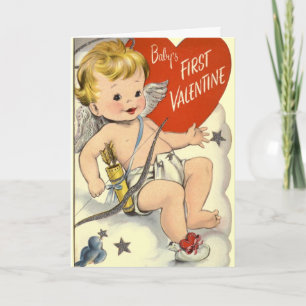 Première carte de voeux de Saint-Valentin pour béb