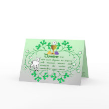 Première carte de voeux de sainte communion