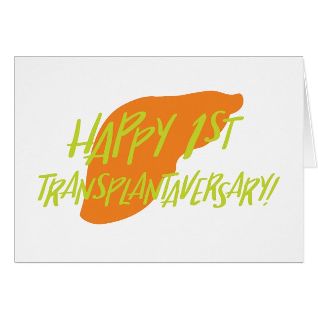 Première carte heureuse de Transplantaversary de (Devant horizontal)