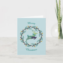 Première carte pliée Noël Cerf au Couronne de Tein