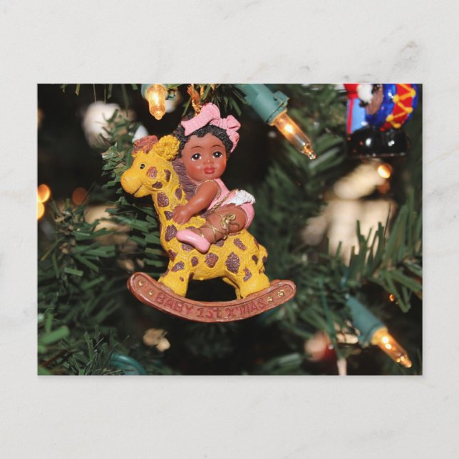 Première carte postale de Noël du bébé (Devant)