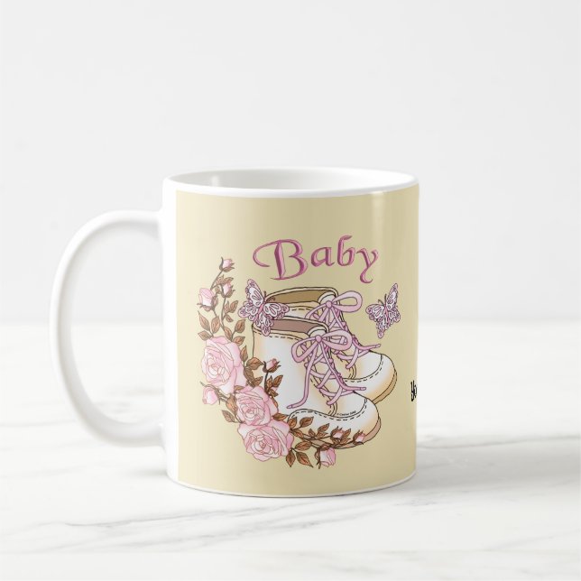 Première Chaussures Bébé Fille Mug (Gauche)
