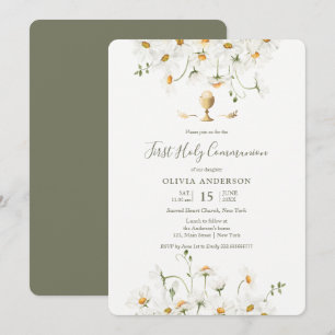 Première communion de marais Invitation florale