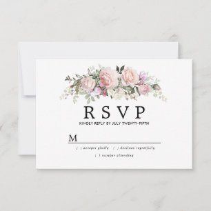 Première communion florale rose rousse RSVP