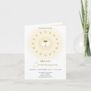 Première Communion Gold avec Invitation Chalice
