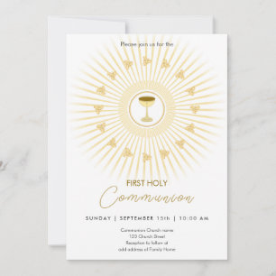 Première Communion Gold avec Invitation Chalice