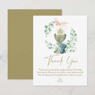 Première communion Merci Eucalyptus