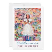 Première communion pour fille Invitation personnal