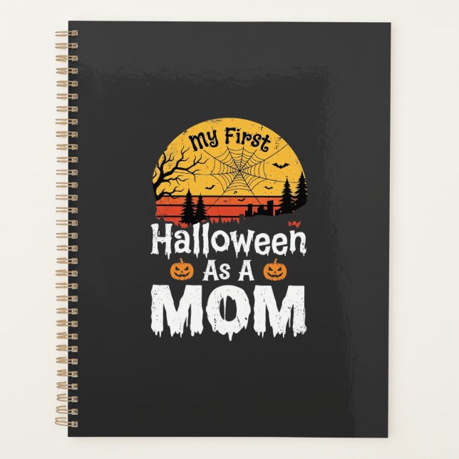 Première conception de maman Halloween vintage cou (Devant)