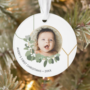 Première couronne de Noël de Joy Baby Photo person