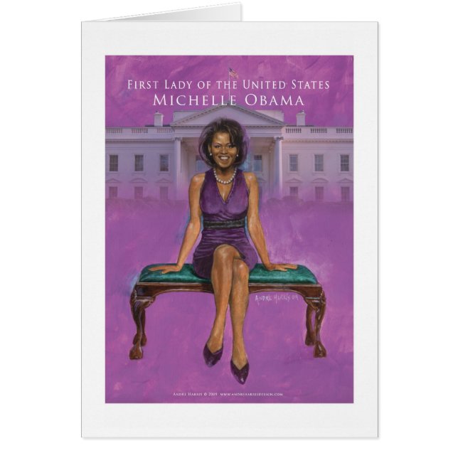 PREMIÈRE DAME CARTE POSTALE DE MICHELLE OBAMA (Devant)