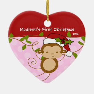 Première décoration de Noël pour bébé Fille Santa