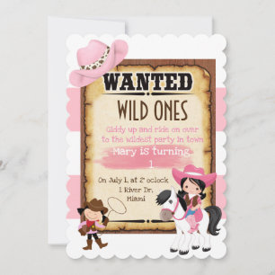 Première fête d'anniversaire invitation Wilwwest c