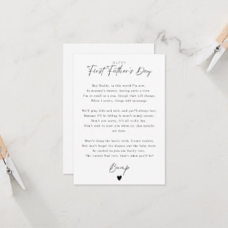 Première Fête des pères : Bump Poem Imprimer Cadea