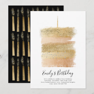 Première fille Invitation d'anniversaire, Gâteau S