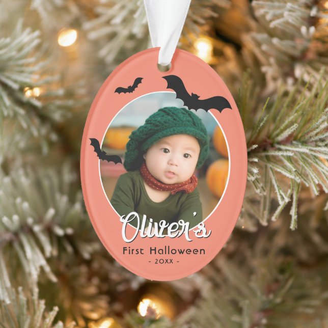Première Halloween de bébé Chauves-souris noires P (Arbre)
