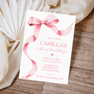 Première Invitation à l'anniversaire de la fille d