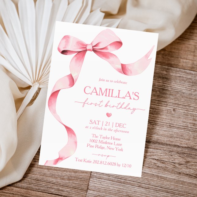 Première Invitation à l'anniversaire de la fille d (Créateur téléchargé)