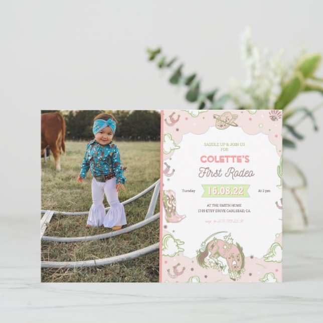 Première Invitation Anniversaire De Rodéo Avec Pho (Debout devant)