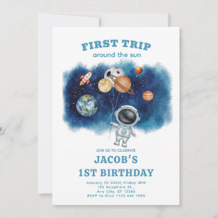 Première Invitation d'anniversaire avec la planète