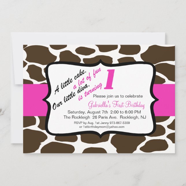 Première Invitation d'anniversaire des filles de l (Devant)