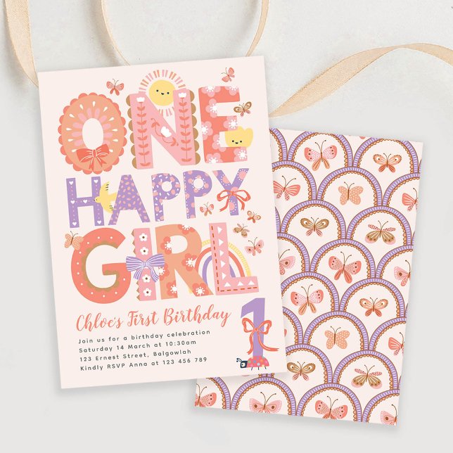 Première invitation d'anniversaire pour fille, Une (Créateur téléchargé)