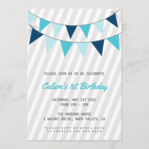 Première invitation de fête d'anniversaire de