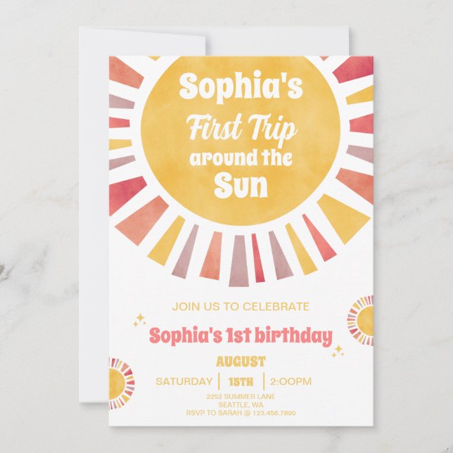 Première Invitation de Tour du Soleil (Devant)