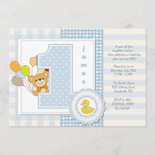 Première invitation heureuse d'anniversaire